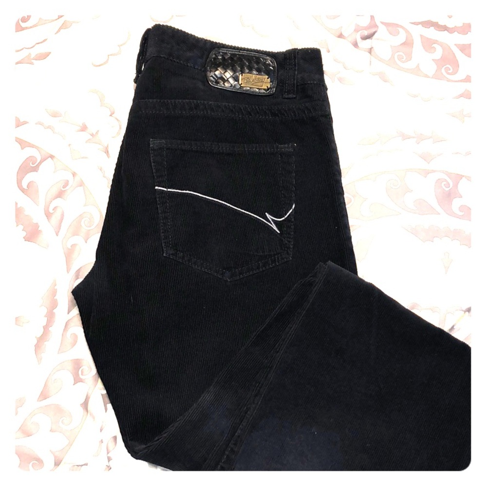 Billabong black corduroy straight leg pants